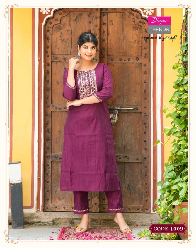 Satrangi Vol 1 By Diya Trends Weaving Masleen Embroidery Kurti With Bottom Wholesale Market In Surat

